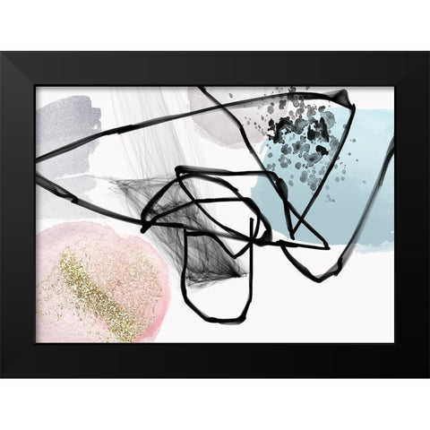 Blue Illusion  Black Modern Wood Framed Art Print by Orlov, Irena