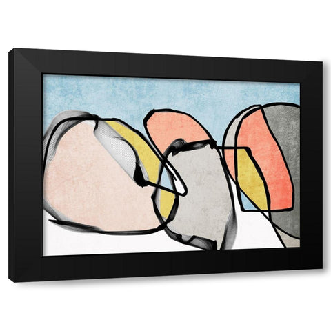 Mid-Century Modern Abstract II Black Modern Wood Framed Art Print with Double Matting by Orlov, Irena