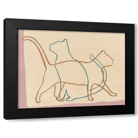 Without a Hitch Black Modern Wood Framed Art Print with Double Matting by Sozi