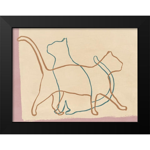 Without a Hitch Black Modern Wood Framed Art Print by Sozi
