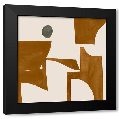 Forecast II Black Modern Wood Framed Art Print with Double Matting by Sozi