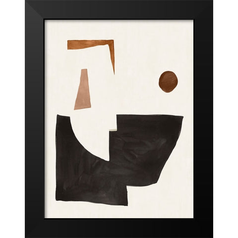 Blockway II Black Modern Wood Framed Art Print by Sozi