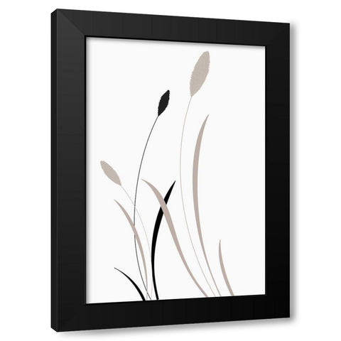 Bunny Grass II Black Modern Wood Framed Art Print with Double Matting by Studio I