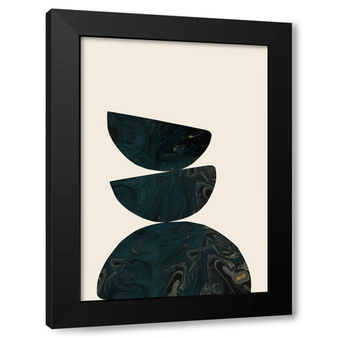 Collage 07 Black Modern Wood Framed Art Print with Double Matting by Studio