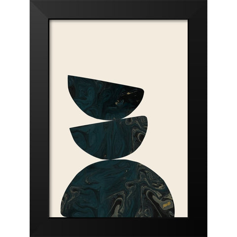 Collage 07 Black Modern Wood Framed Art Print by Studio