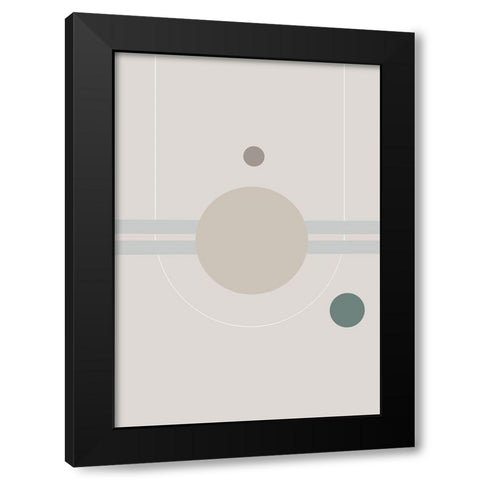 Space Orbit 01 Black Modern Wood Framed Art Print by Studio II
