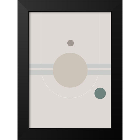 Space Orbit 01 Black Modern Wood Framed Art Print by Studio II