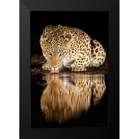 Single Mother Black Modern Wood Framed Art Print by Eichelberg
