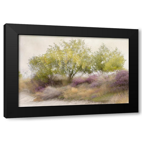 Talen - Flowering Black Modern Wood Framed Art Print by 1x