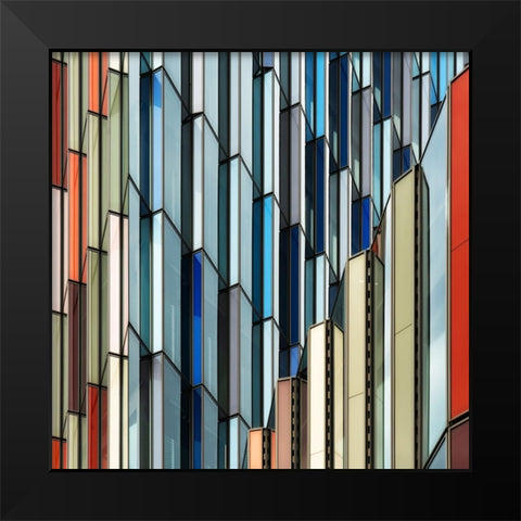 Vangindertael - Facade Art Black Modern Wood Framed Art Print by Vangindertael