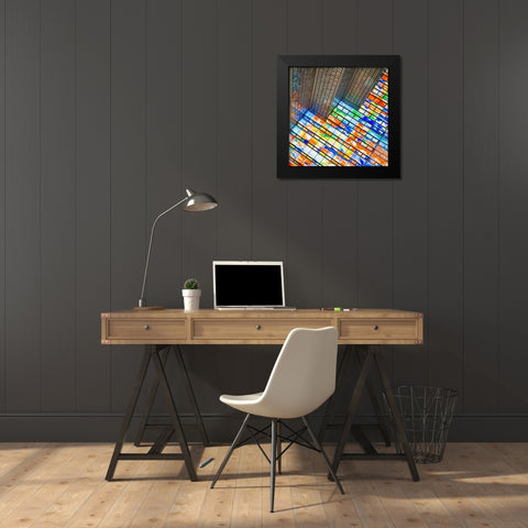 Van Son - Color Explosion Black Modern Wood Framed Art Print by Son, Van