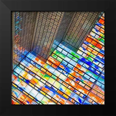 Van Son - Color Explosion Black Modern Wood Framed Art Print by Son, Van