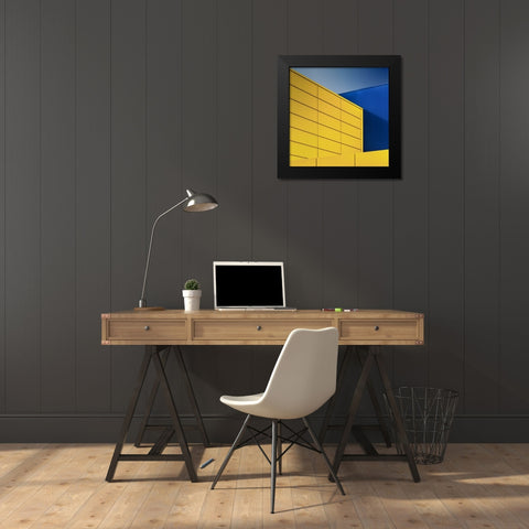 Vangindertael - Primary Colours Black Modern Wood Framed Art Print by Vangindertael
