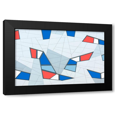 Van Son - Game of Lines and Shapes Black Modern Wood Framed Art Print by Son, Van