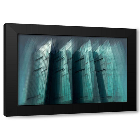 Arro - Blades  Black Modern Wood Framed Art Print by Arro