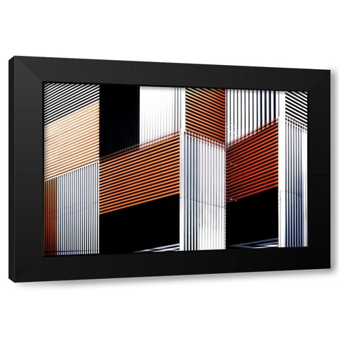 Massetti - Graphics Black Modern Wood Framed Art Print with Double Matting by Massetti