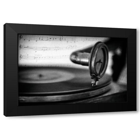 Schwarz - Vivace Black Modern Wood Framed Art Print by Schwarz