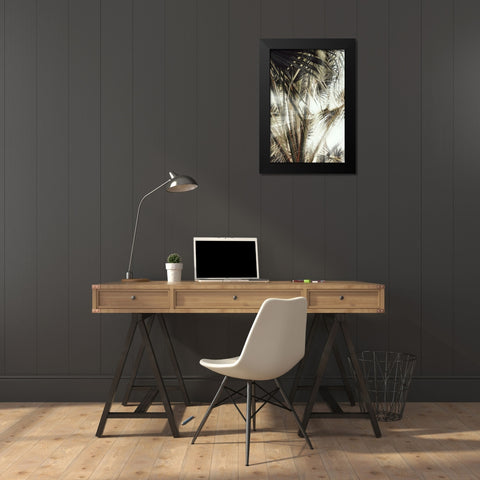 Studio III - Palmblad 003 Black Modern Wood Framed Art Print by Studio III