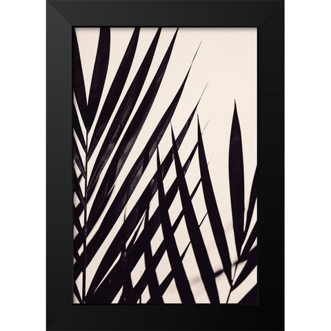 Studio II - Leaves in Vase Gold Black Modern Wood Framed Art Print by Studio II