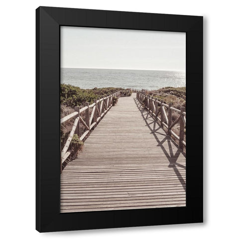 Studio III - Beach 003 Black Modern Wood Framed Art Print by Studio III