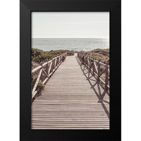Studio III - Beach 003 Black Modern Wood Framed Art Print by Studio III