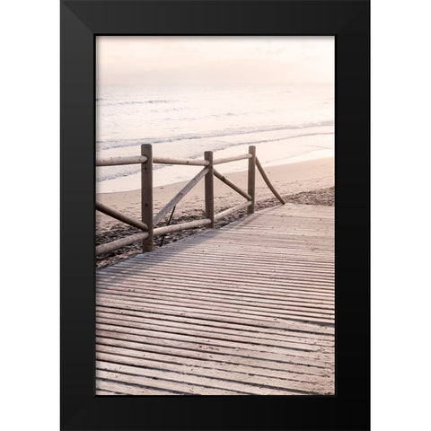 Studio III - Beach 011 Black Modern Wood Framed Art Print by Studio III