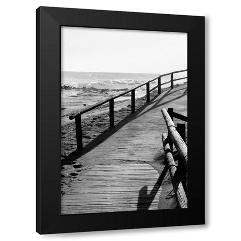 Studio III - Beach 008 Black Modern Wood Framed Art Print by Studio III
