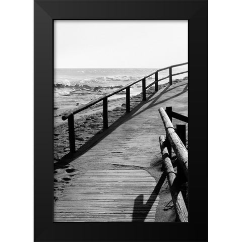 Studio III - Beach 008 Black Modern Wood Framed Art Print by Studio III