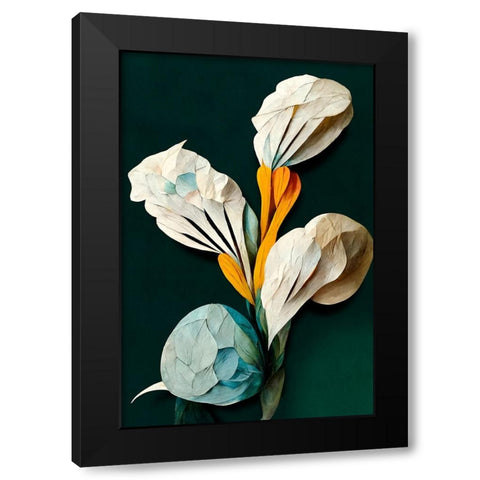 Paper Object No1. Black Modern Wood Framed Art Print by Miuus Studio