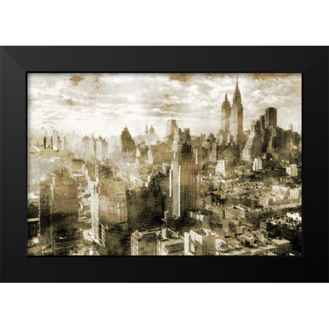 New York Classic Black Modern Wood Framed Art Print by Roozbeh