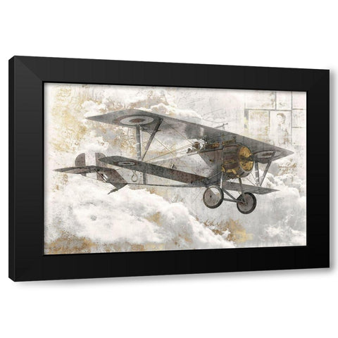 Airplane I  Black Modern Wood Framed Art Print by Roozbeh