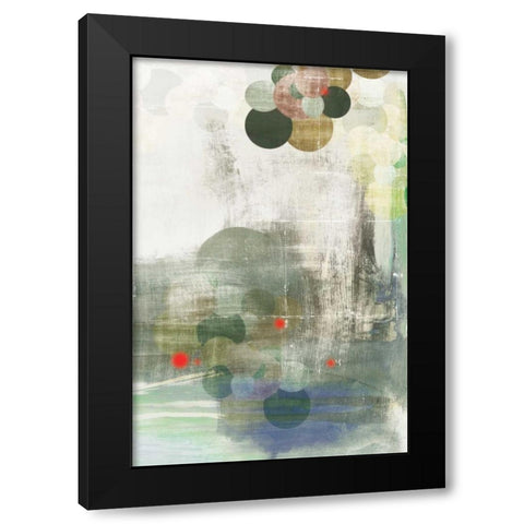 Spherical I Black Modern Wood Framed Art Print with Double Matting by PI Studio