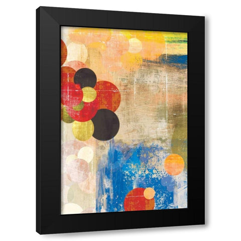 Spherical II Black Modern Wood Framed Art Print with Double Matting by PI Studio