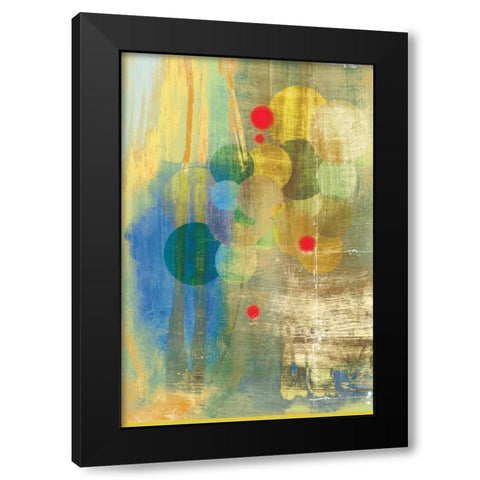 Spherical II Black Modern Wood Framed Art Print with Double Matting by PI Studio