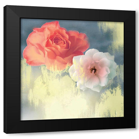 Softness Black Modern Wood Framed Art Print with Double Matting by PI Studio