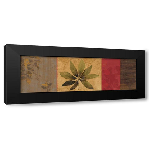 Leaf Impressions I Black Modern Wood Framed Art Print with Double Matting by PI Studio