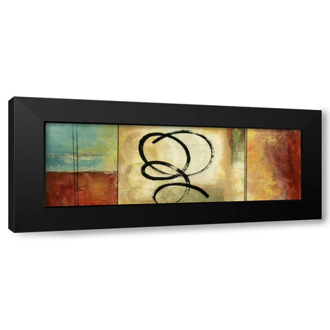 Twirlies I Black Modern Wood Framed Art Print with Double Matting by PI Studio