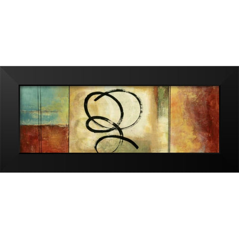 Twirlies I Black Modern Wood Framed Art Print by PI Studio