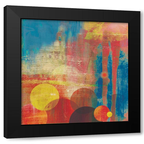 Big Lights Black Modern Wood Framed Art Print with Double Matting by PI Studio