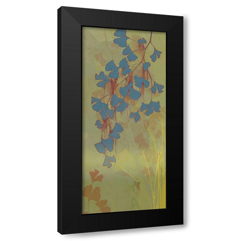 Blue Ivy Black Modern Wood Framed Art Print with Double Matting by PI Studio