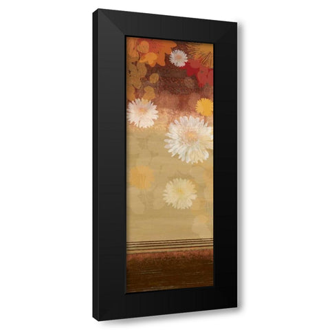 Floating Florals I Black Modern Wood Framed Art Print with Double Matting by PI Studio