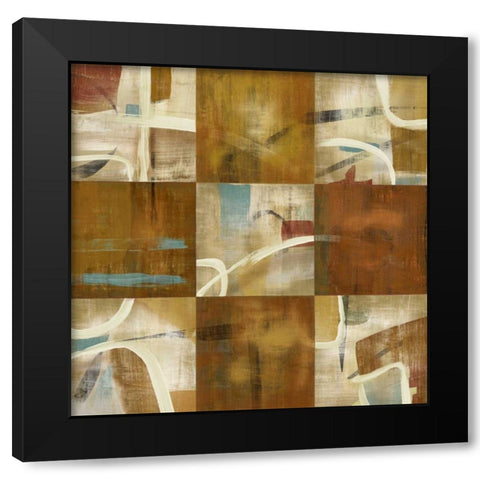 Abstraction Black Modern Wood Framed Art Print with Double Matting by PI Studio