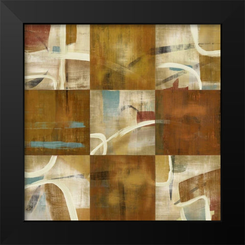 Abstraction Black Modern Wood Framed Art Print by PI Studio