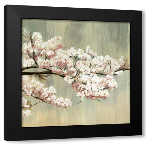 Blossoms Black Modern Wood Framed Art Print by PI Studio