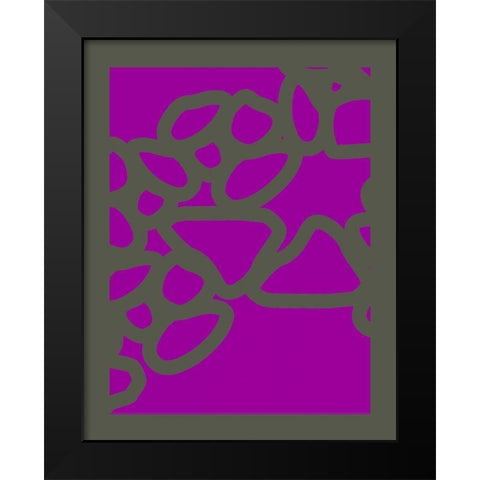 Passionate Black Modern Wood Framed Art Print by PI Studio