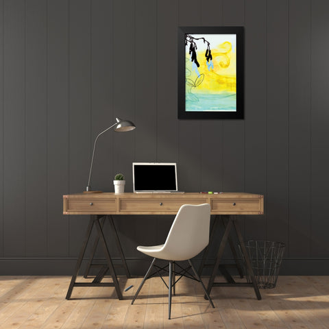 Prettiness Black Modern Wood Framed Art Print by PI Studio