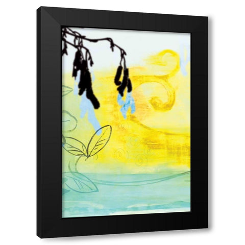 Prettiness Black Modern Wood Framed Art Print with Double Matting by PI Studio