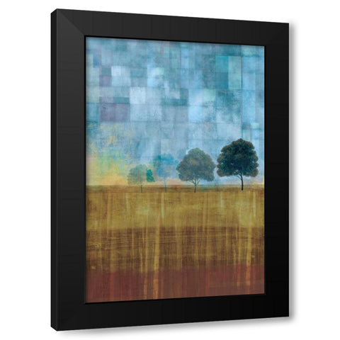 Earth and Sky Black Modern Wood Framed Art Print with Double Matting by PI Studio