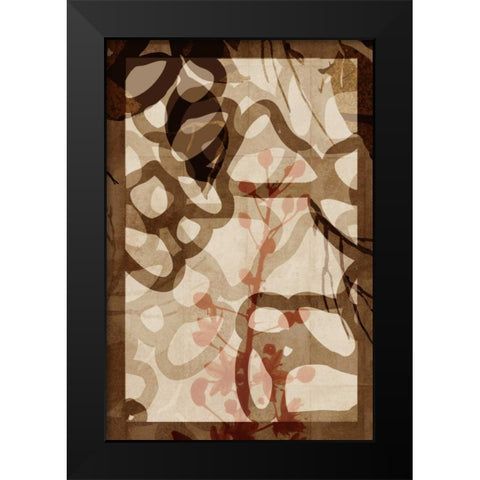 Bedrock Black Modern Wood Framed Art Print by PI Studio