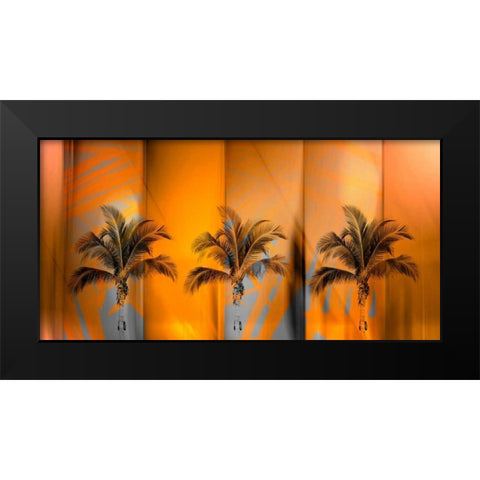 Tropicana Black Modern Wood Framed Art Print by PI Studio